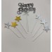 Happy Birthday Topper with six starts