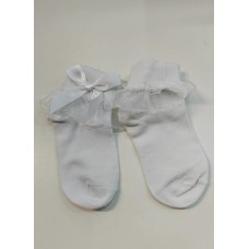 White Ankle Socks with Bows