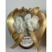 Decorative heart-shaped tin box