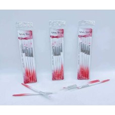 5 Psc Nail Art Brushes (white and pink)
