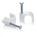 25 Pack White Cable Clips (3/8 inches (8mm)