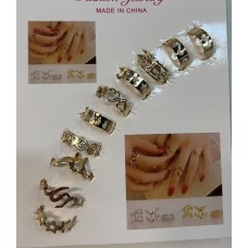 10pcs Adjustable Fashion Rings for Girls