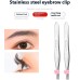 2Psc Stainless Steel Slant Eyebrow Beauty Tweezers
