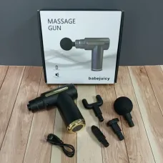 Wireless Rechargeable Massage Gun with 4 Speeds and 4 Attachments