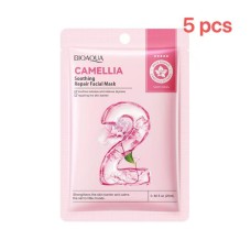 5Psc BIOAQUA Camellia Soothing Repair Facial Mask 5Psc BIOAQUA Camellia Soothing Repair Facial Mask