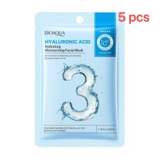 5Psc BIOAQUA Hyaluronic Acid Hydrating Moisturizing Facial Mask