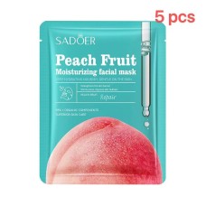 5Psc SADOER Peach Fruit Moisturizing Facial Mask