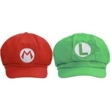 Super Bros Costume Accessory Hat Red & Green Combo