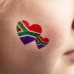 South African Flag Face Tattoo Stickers