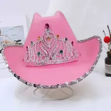 Cowgirl Hat Drawstring Rhinestone