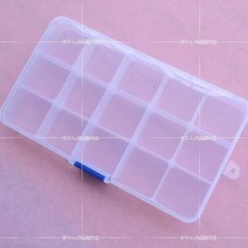 Plastic storage box, 15 compartments