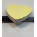 Heart-shaped sticky notes. 
